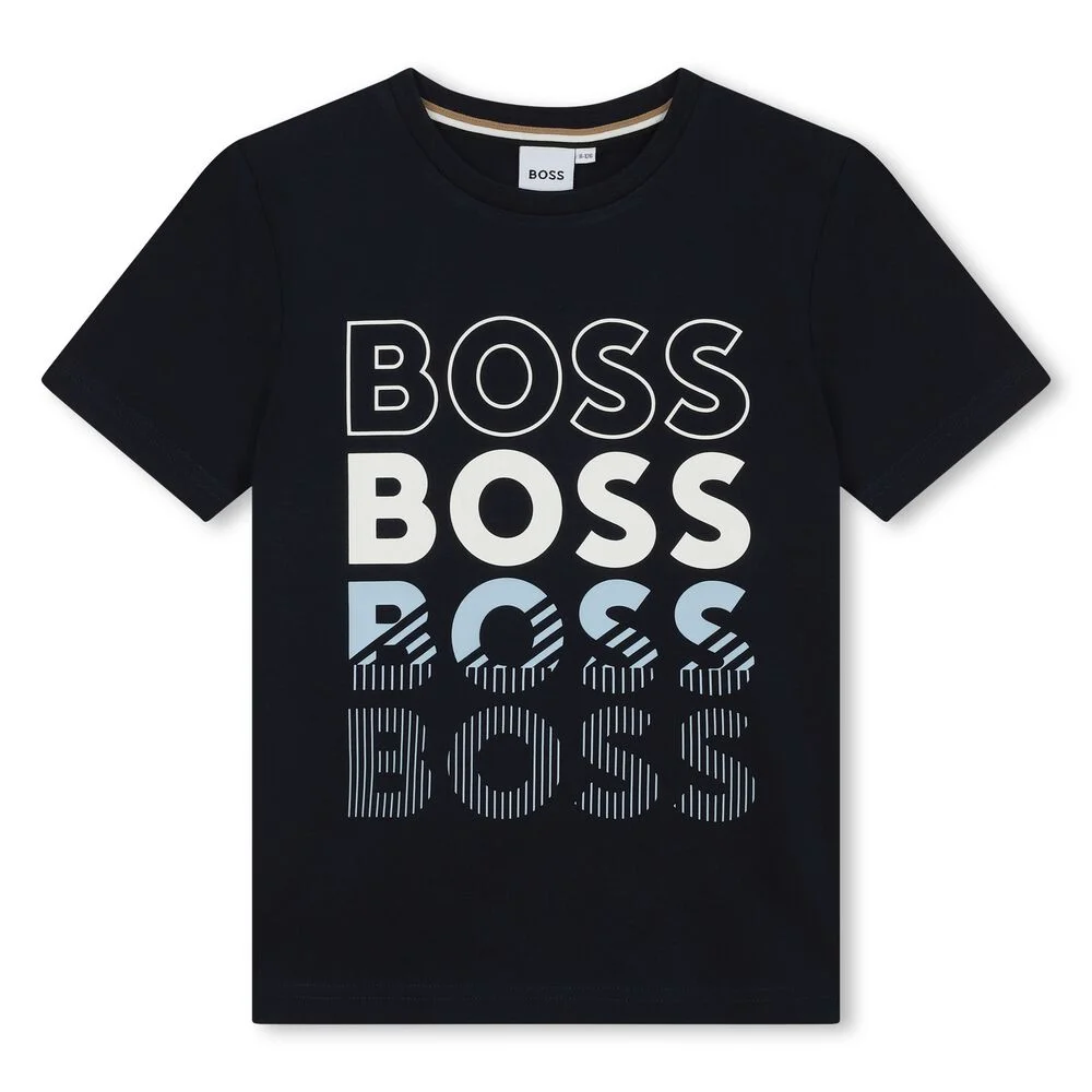 Φωτογραφία προϊόντος: T-shirt παιδικό Boss Repeat Logo Navy Blue