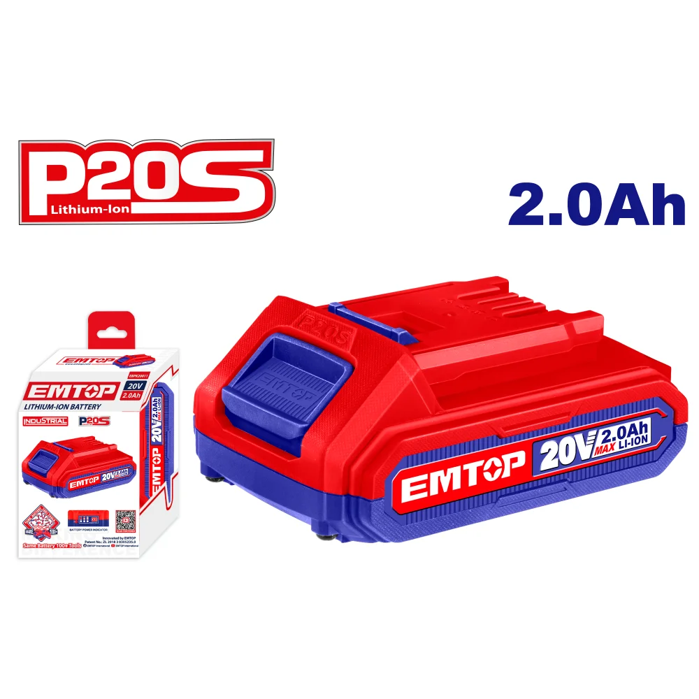 Φωτογραφία προϊόντος: EMTOP ΜΠΑΤΑΡΙΑ 20V, 2.0AH LI-ION EBPK2001