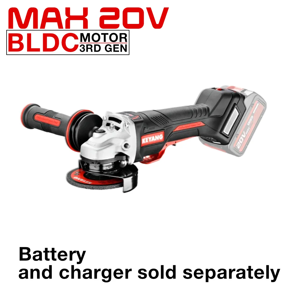 Φωτογραφία προϊόντος: KEYANG BRUSHLESS ΓΩΝΙΑΚΟΣ ΤΡΟΧΟΣ 125MM 18V - ΡΥΘΜΙΖΟΜΕΝΗ ΙΣΧΥΟΣ PADDLE SWITCH ΣΩΜΑ DG20BLH125PV-B