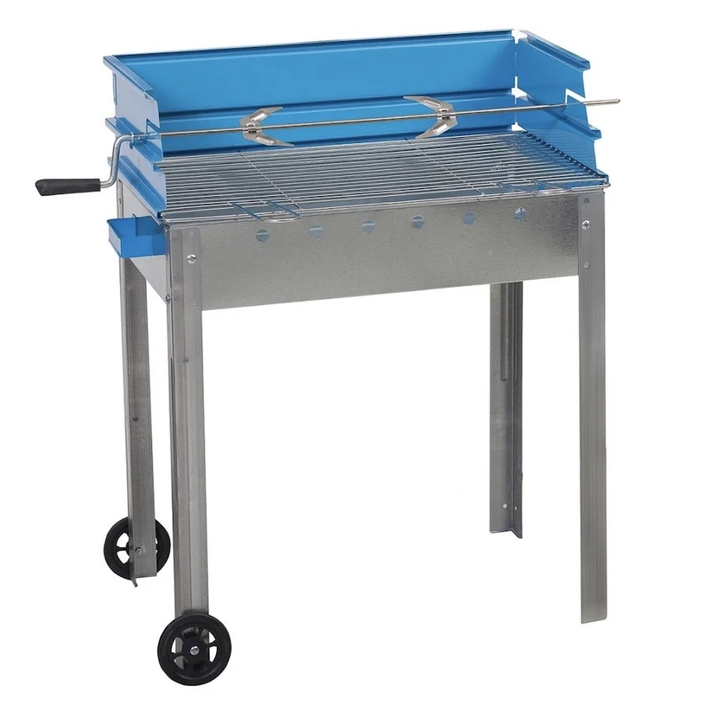 Φωτογραφία προϊόντος: Bonne Metal Grills Ν65 Ψησταριά Γαλβανιζέ Κάρβουνου με Ρόδες-Μπλέ 65x35x13x66 / G-0504-N65