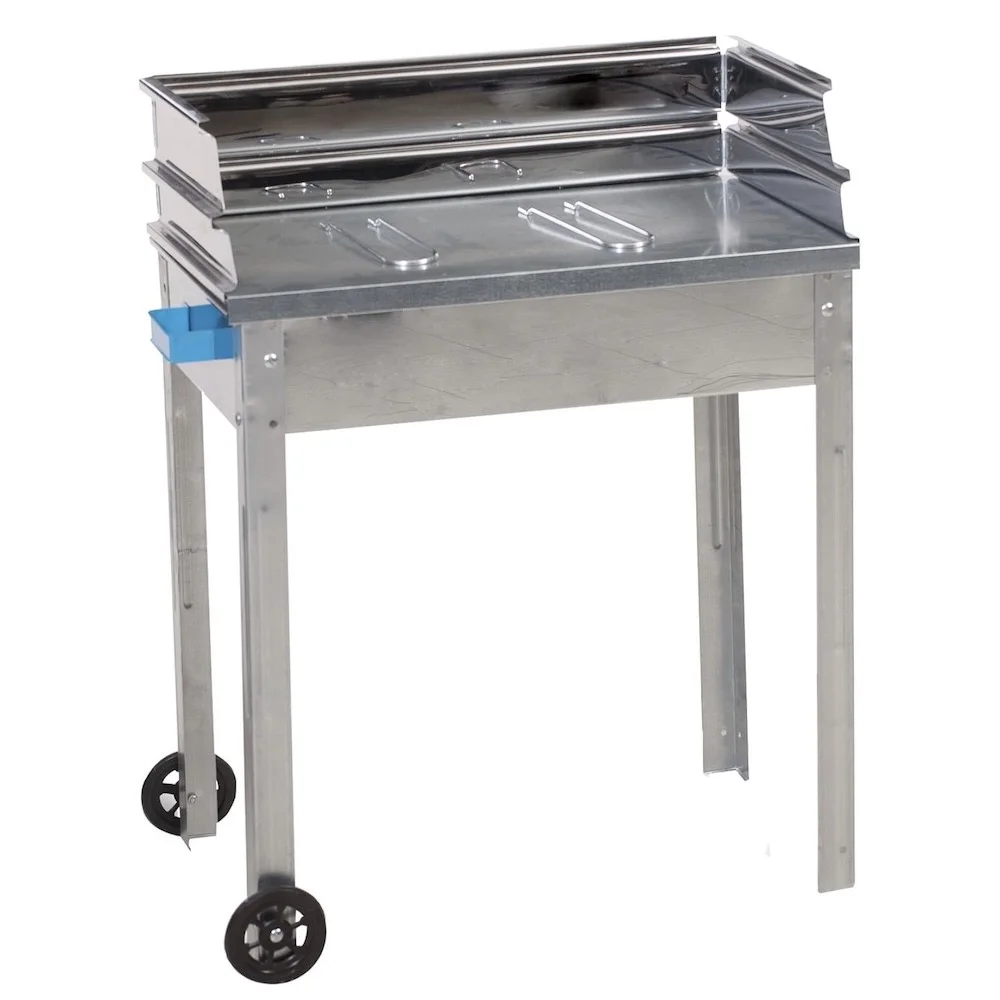 Φωτογραφία προϊόντος: Bonne Metal Grills Inox Ν65 Ψησταριά Κάρβουνου με Ρόδες 65x35x13x66 / G-0505-N65