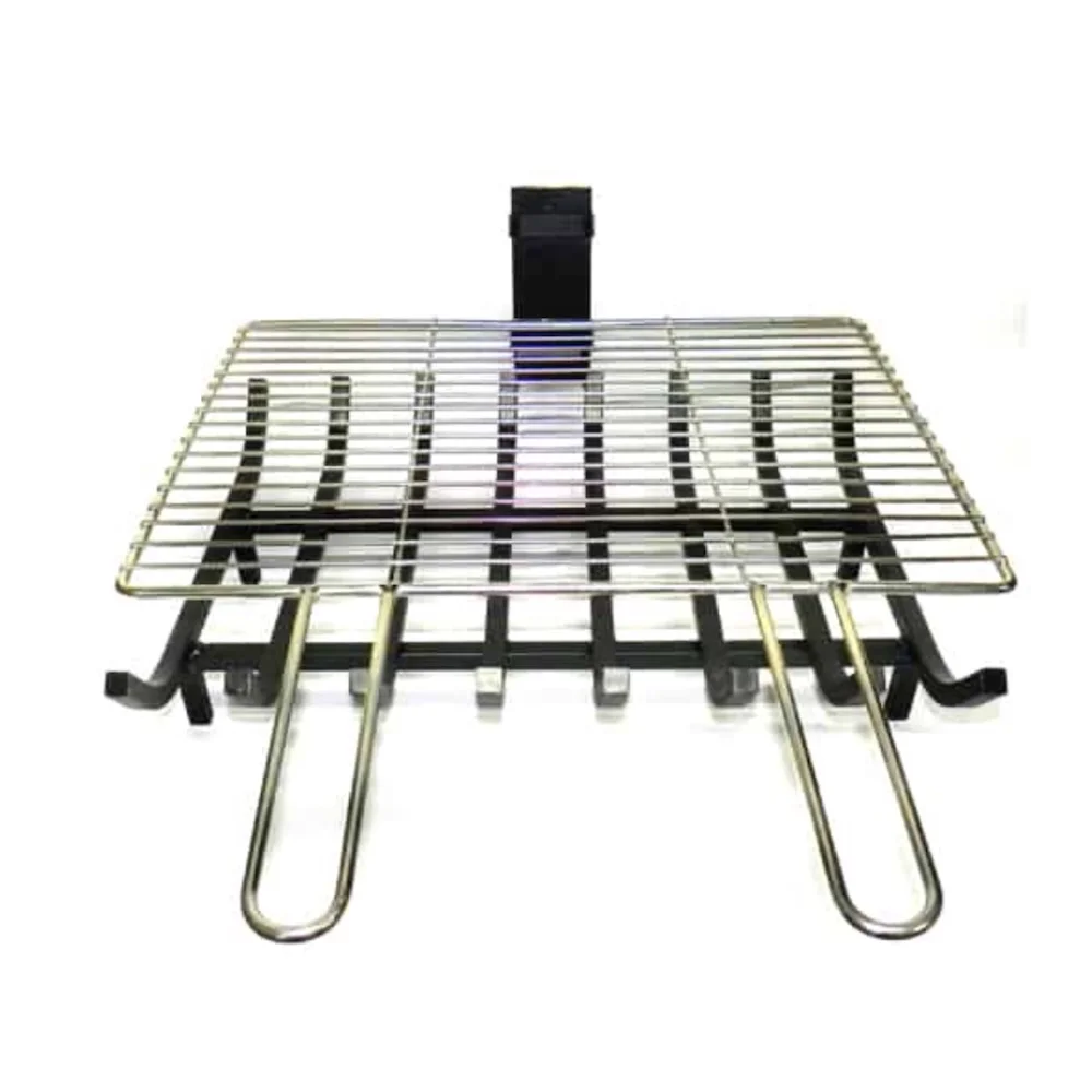 Φωτογραφία προϊόντος: GTMED Μεταλλική Σχάρα Τζακιού Ίσια με ψησταριά 50x37cm / 150