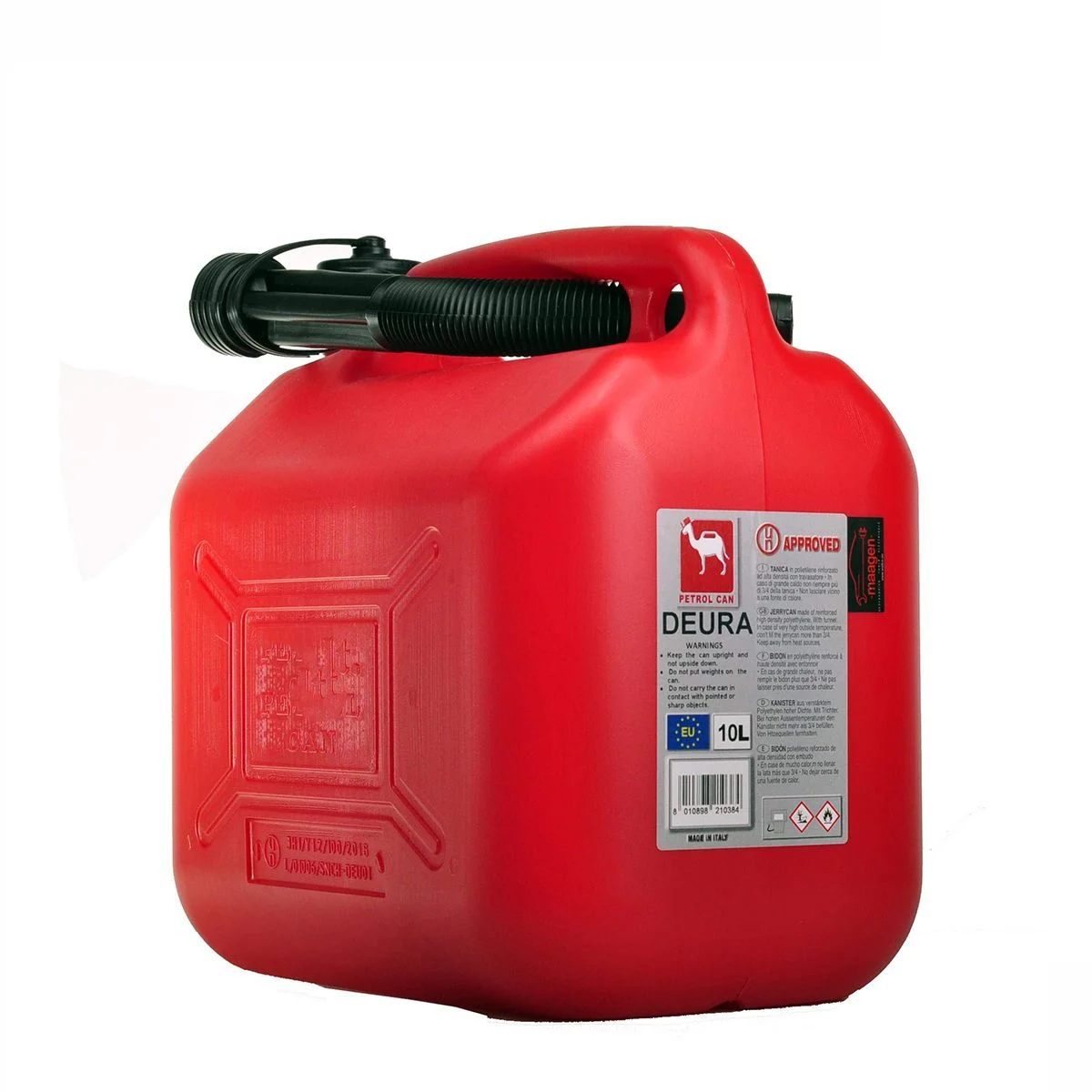 Φωτογραφία προϊόντος: Stabplast Μπιτόνι Πλαστικό 10lt Βενζίνης Κόκκινο - 28x17x31cm / 100489