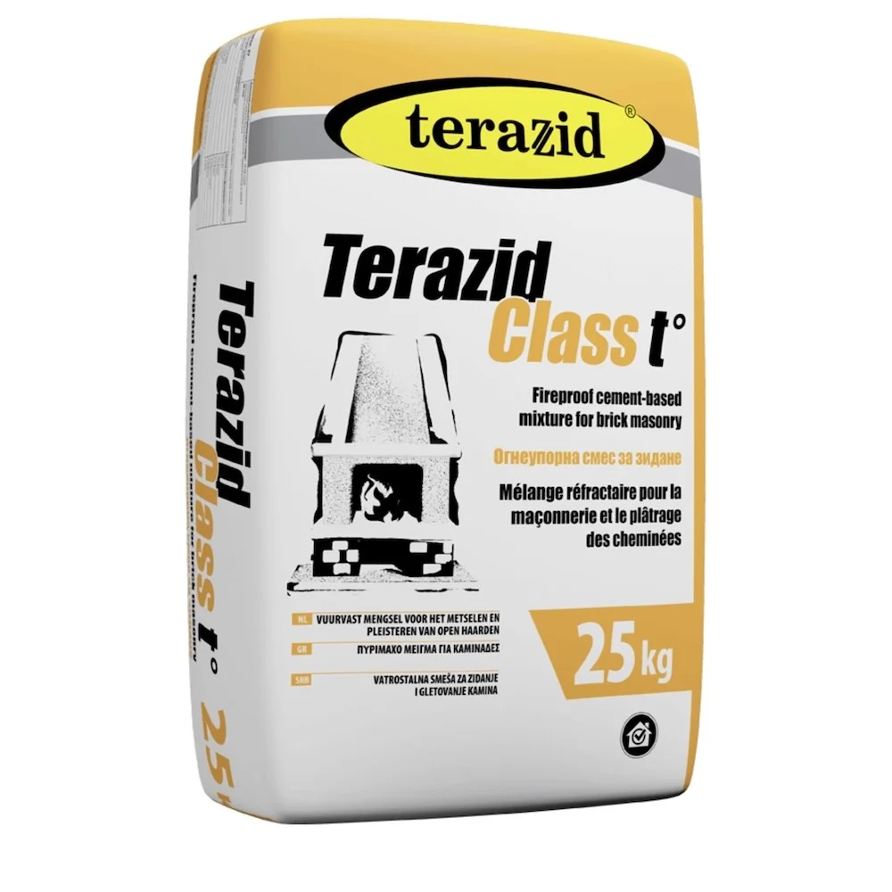 Φωτογραφία προϊόντος: Monotex Terazid CLASS t° Πυρίμαχο κονίαμα Ξηρό Μίγμα Τοιχοποιίας με βάση το τσιμέντο 25 kg / CLASST