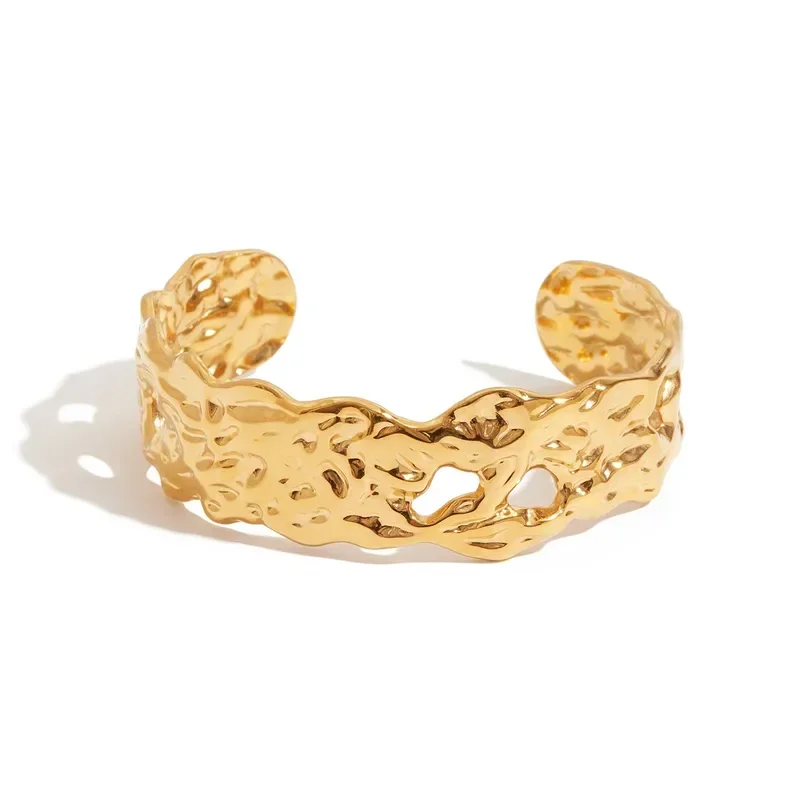 Φωτογραφία προϊόντος: Peach Jewelry Βραχιόλι Στυλ Κομψό Γεωμετρικό Στρογγυλό Χρώμα Χρυσό Από Ανοξείδωτο Ατσάλι 316
