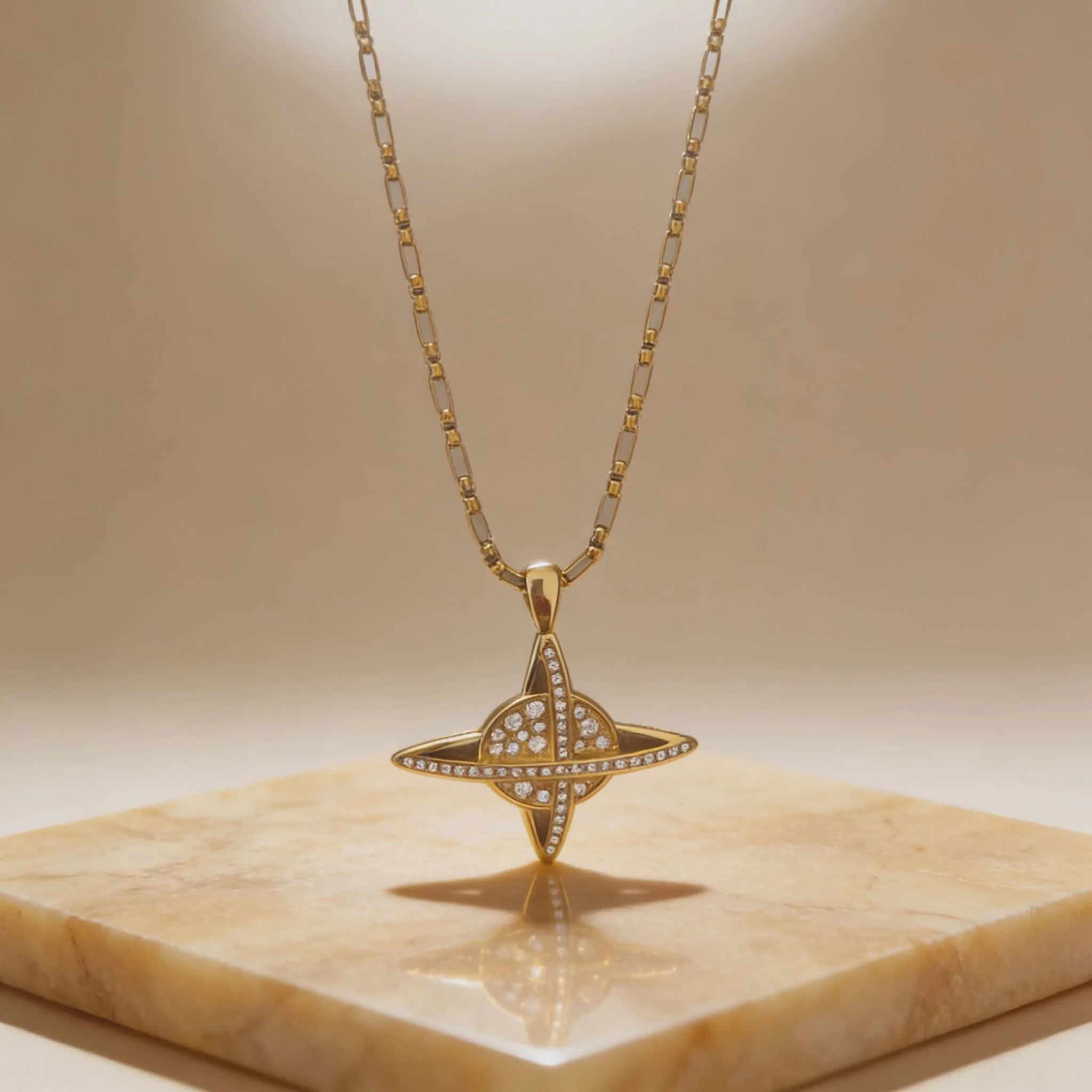 Φωτογραφία προϊόντος: LAVORE Handmade Planet Necklace with Rhinestones