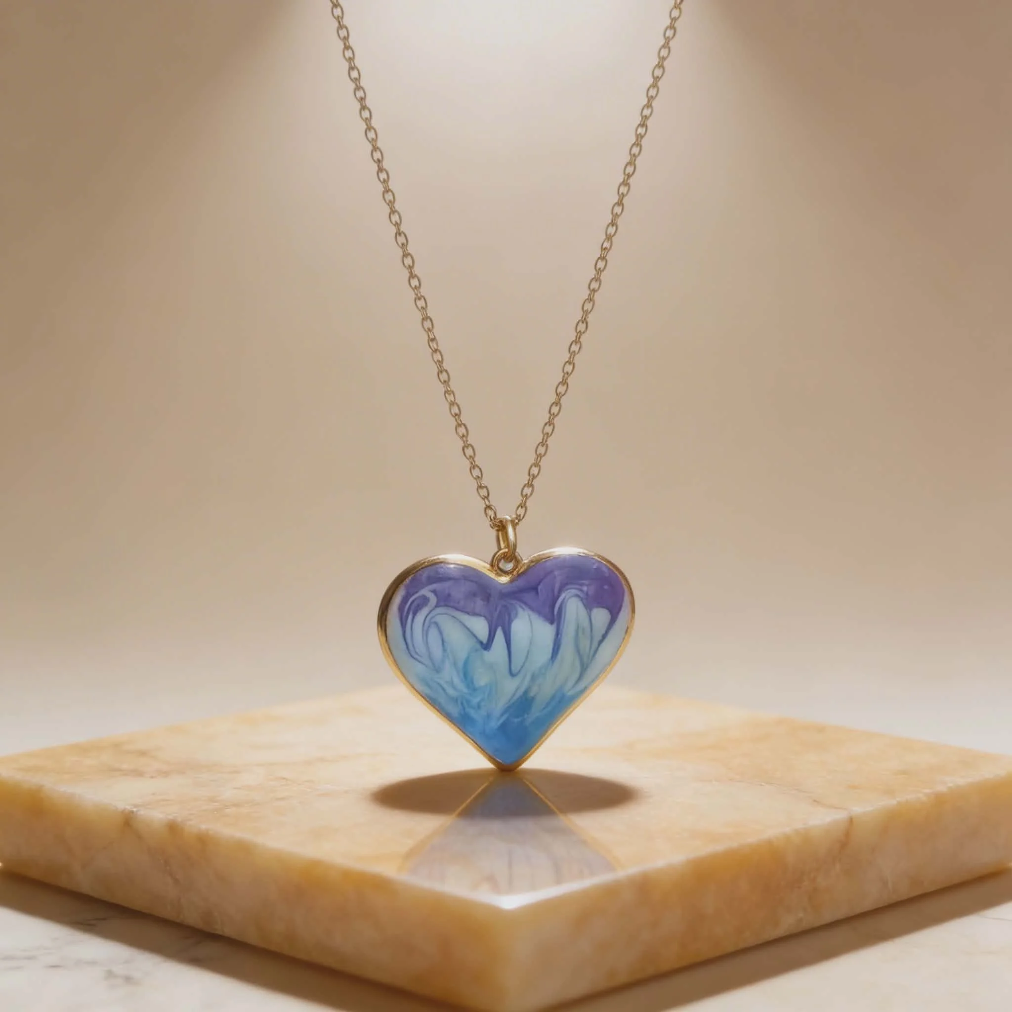 Φωτογραφία προϊόντος: LAVORE Handmade Heart Necklace with Blue Enamel
