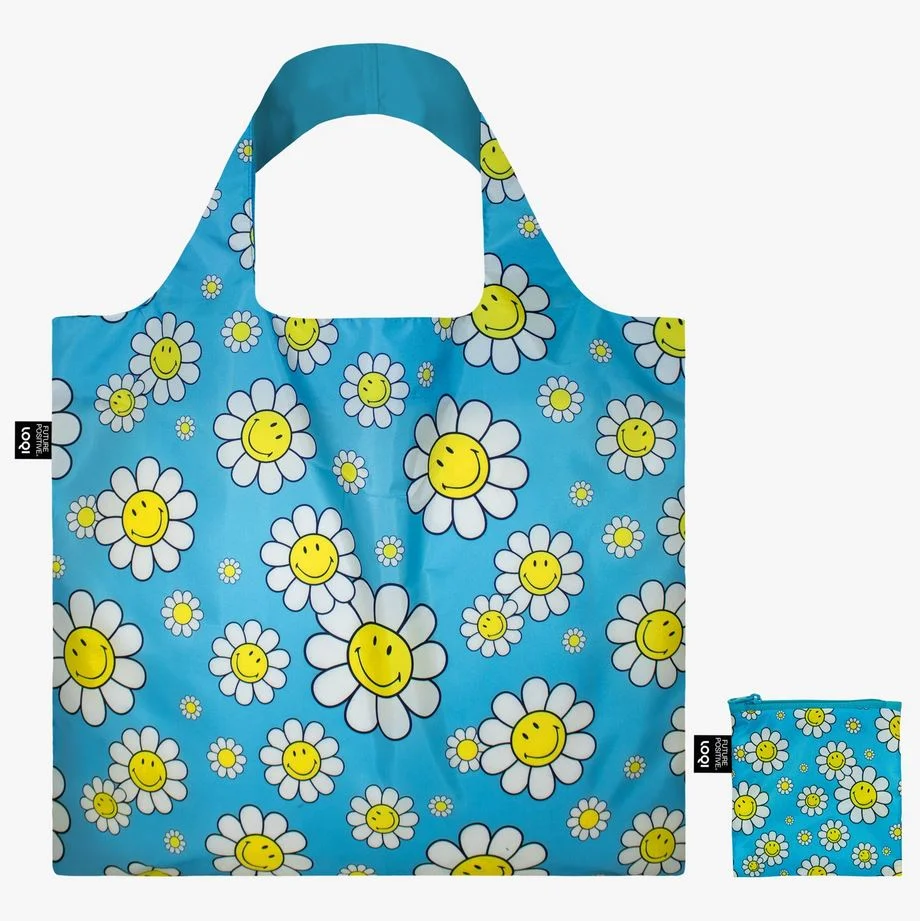 Φωτογραφία προϊόντος: LOQI SM.FA SMILEY FLOWERS AQUARIUS ΤΣΑΝΤΑ ΓΙΑ ΨΩΝΙΑ