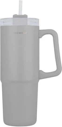 Φωτογραφία προϊόντος: ESTIA HOME ESTIA STRAW TUMBLER XL HOMELY StA 900ml PEBBLE GRAY