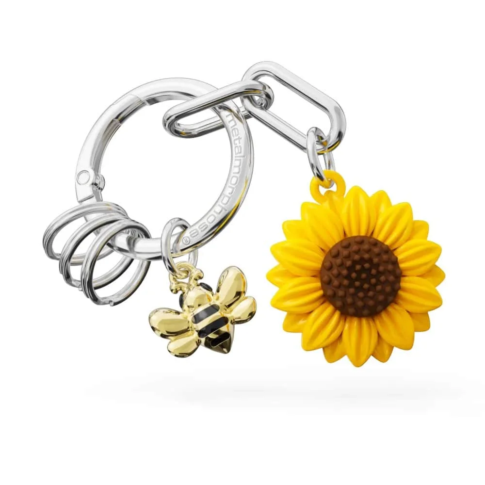 Φωτογραφία προϊόντος: METALMORPHOSE MTM388-01 ΜΠΡΕΛΟΚ KEYHOLDER/BAGCHARM NATURE COLLECTION – SUNFLOWER WITH BEE