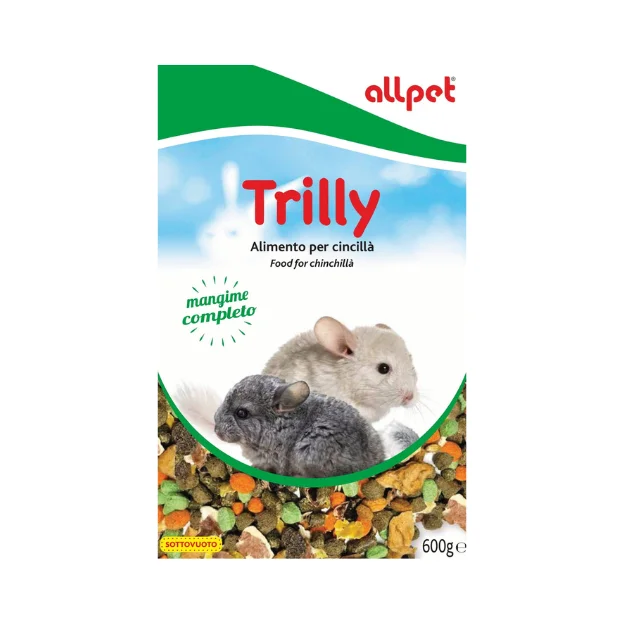 Φωτογραφία προϊόντος: All Pet Trilly 600g – Πλήρης Τροφή για Τσιντσιλά με Φρούτα, Δημητριακά + Λαχανικά
