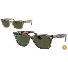 Φωτογραφία προϊόντος: Ray-Ban Γυαλιά Ηλίου Ray Ban Wayfarer Change collection Unisex κοκκάλινα μπεζ με σκούρους πράσινους φακούς 2140 138731 50mm Φωτοχρωμικό