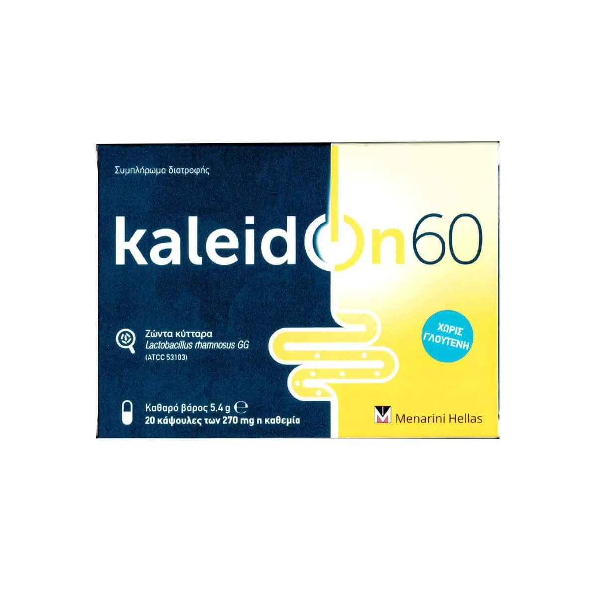 Φωτογραφία προϊόντος: Medipharmacy Menarini Kaleidon 60 270 mg 20 κάψουλες