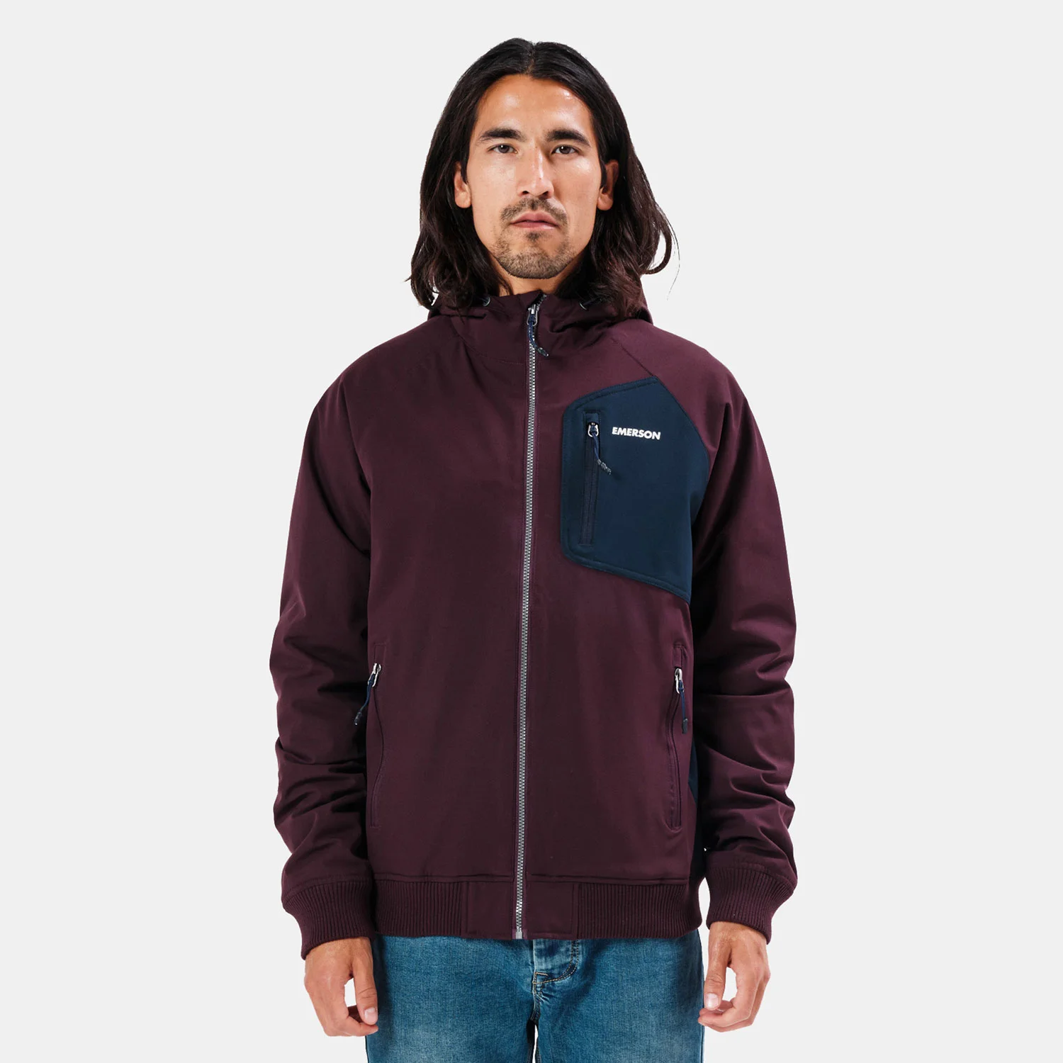 Φωτογραφία προϊόντος: EMERSON RAGLAN HOODED BOMBER JACKET ΚΟΚΚΙΝΟ