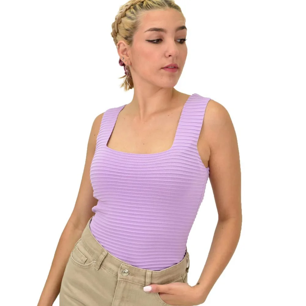 Φωτογραφία προϊόντος: Potre OR Γυναικείο τοπ με ανάγλυφο σχέδιο / Λιλά