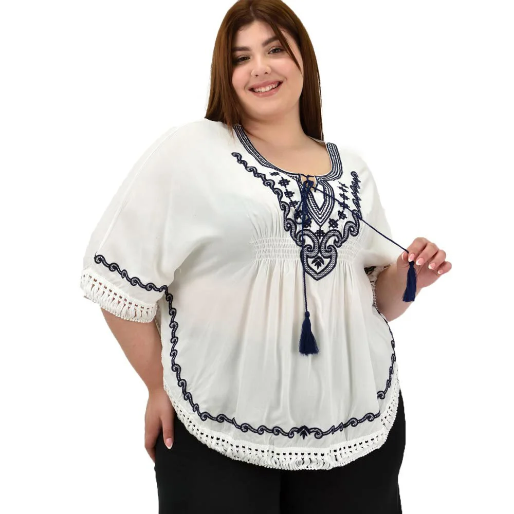 Φωτογραφία προϊόντος: Potre Γυναικεία boho μπλούζα / Μπλε Σκούρο