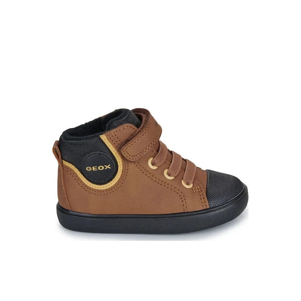 Φωτογραφία προϊόντος: GEOX B GISLI ΠΑΙΔΙΚΑ SNEAKERS HIGHT ΜΕ ΣΚΡΑΤΣ ΚΑΦΕ B461NC0MEFUCR69B