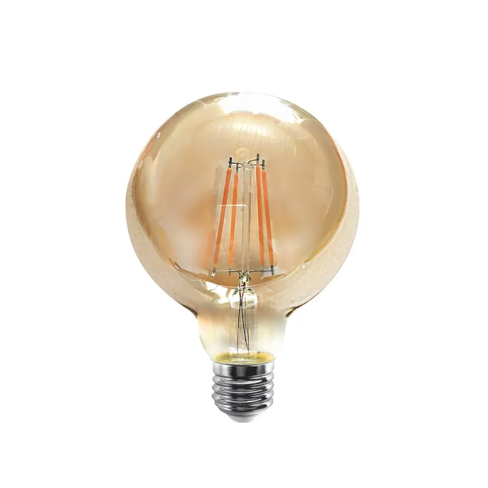 Φωτογραφία προϊόντος: InLight E27 LED Filament G95 8watt με μελί κάλυμμα (7.27.08.42.1)