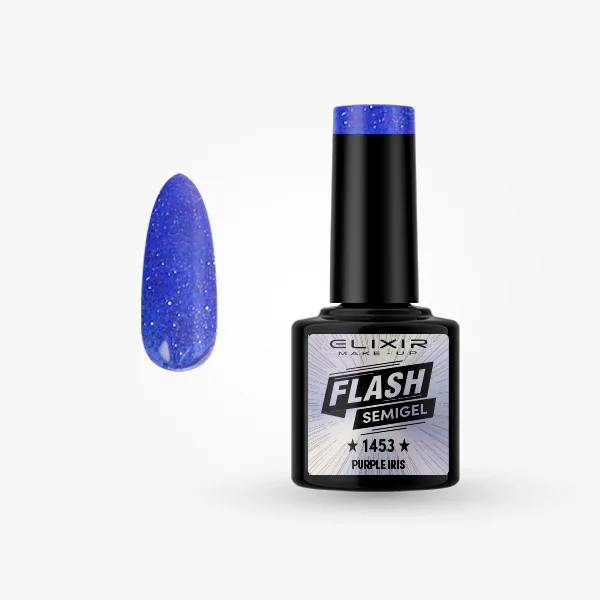 Φωτογραφία προϊόντος: Elixir Makeup Elixir Make-Up Semigel Nail Polish (Purple iris)#1453 8ml