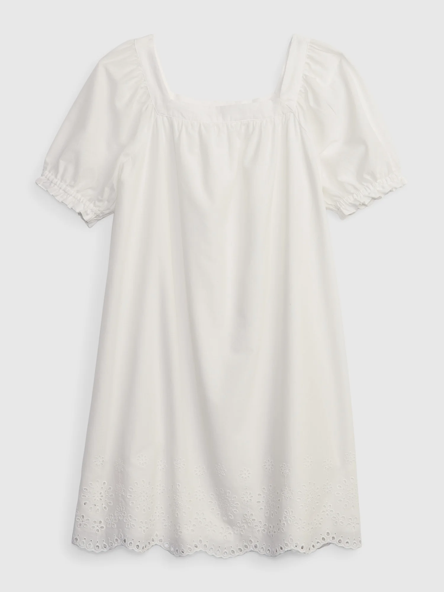 Φωτογραφία προϊόντος: GAP Άσπρο Παιδικό Eyelet Puff Sleeve Φόρεμα new off white