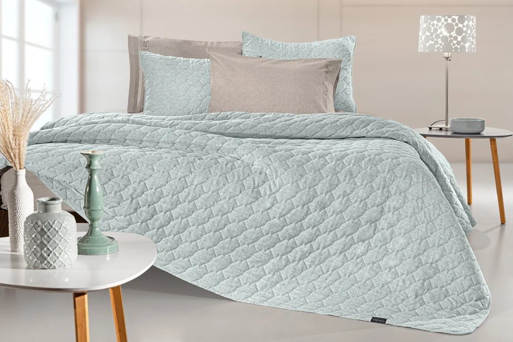 Φωτογραφία προϊόντος: ΣΕΤ ΚΟΥΒΕΡΛΙ KING SIZE (250×240) ΜΕ ΜΑΞΙΛΑΡΟΘΗΚΗ (50×50) KIARA MINT GUY LAROCHE