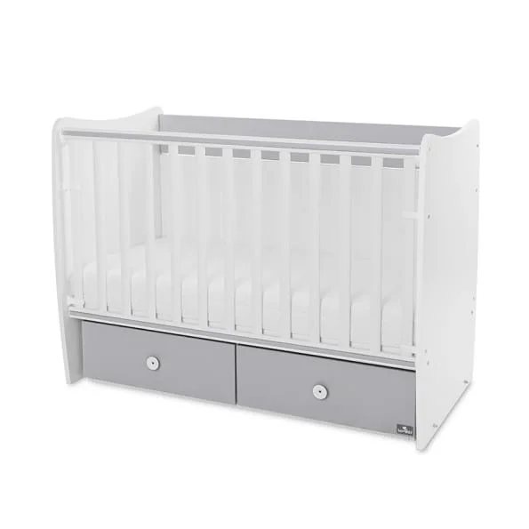 Φωτογραφία προϊόντος: Bρεφικό Κρεβάτι ΜATRIX NEW White-Stone Grey 2box LORELLI 10150600041P