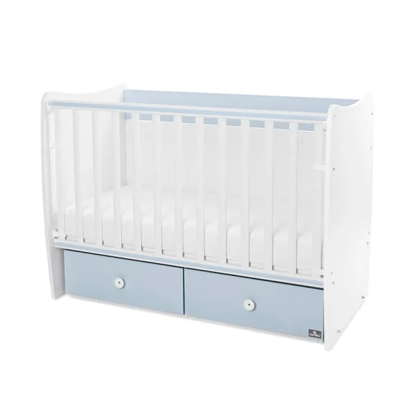 Φωτογραφία προϊόντος: Bρεφικό Κρεβάτι ΜATRIX NEW White-Βaby Blue 2box LORELLI 10150600039P