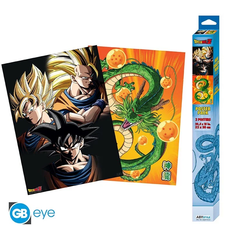 Φωτογραφία προϊόντος: GB EYE Σετ 2 αφίσες DRAGON BALL - Set 2 Chibi Posters - Goku + Shenron (52x38) GBYDCO093