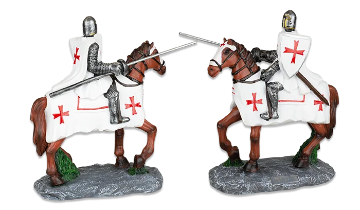 Φωτογραφία προϊόντος: ALBAINOX ΦΙΓΟΥΡΑ TOLE10 Brown horse. White Templar Knight. Spear 8cm, 39545