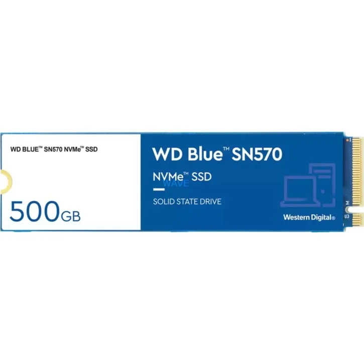 Φωτογραφία προϊόντος: Western Digital Blue SN570 SSD 500GB M.2 NVMe PCI Express 3.0 (WDS500G3B0C)