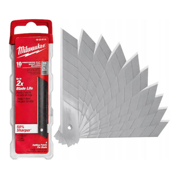 Φωτογραφία προϊόντος: MILWAUKEE 4932480107 Λάμα Ανταλλακτική για Μαχαίρι / Φαλτσέτα 18mm Σετ 10τμχ