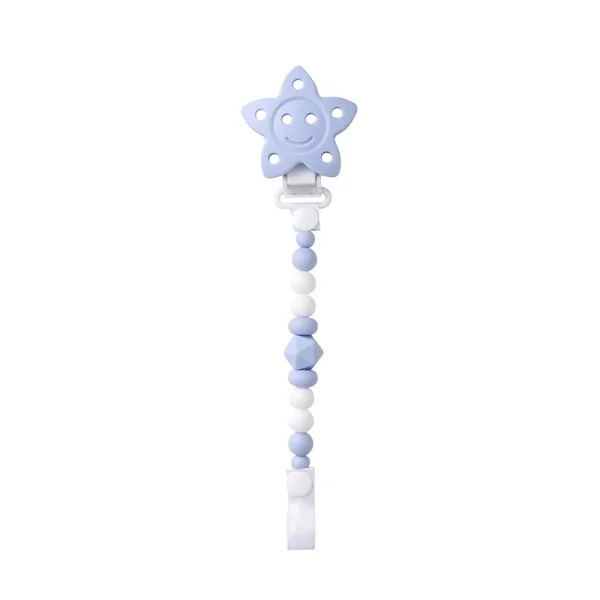 Φωτογραφία προϊόντος: Κλιπ Πιπίλας SARO Σιλικόνης Little Stars Blue 0+M