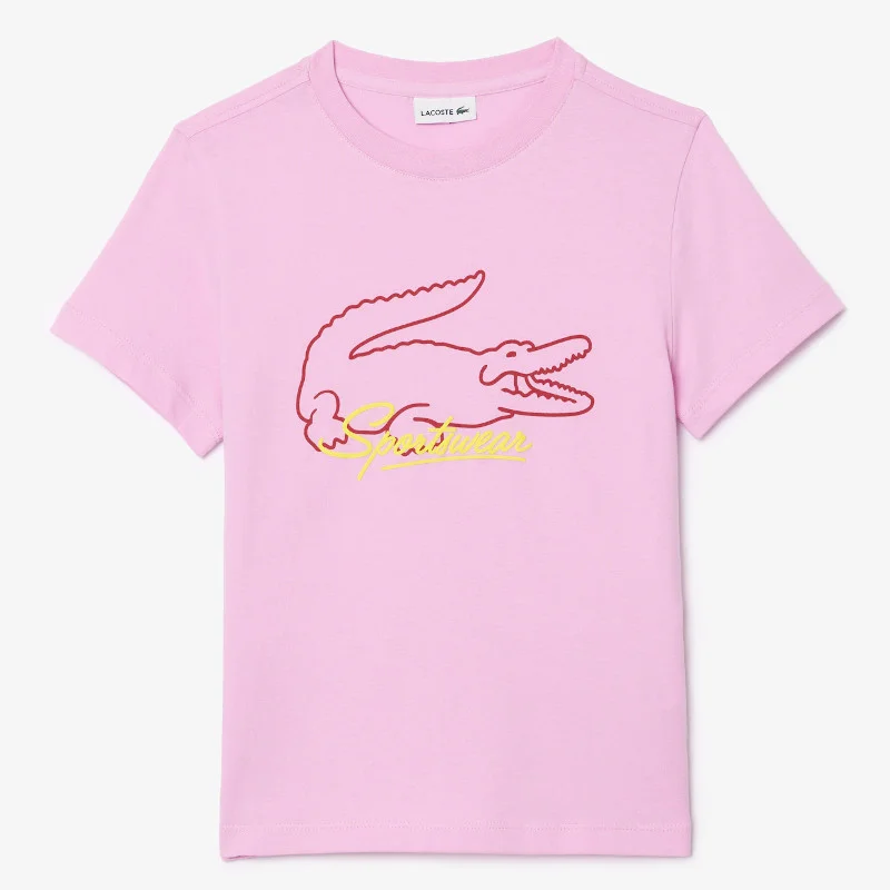 Φωτογραφία προϊόντος: Lacoste T-shirt παιδικό Lacose Pink BRIGHT CROC
