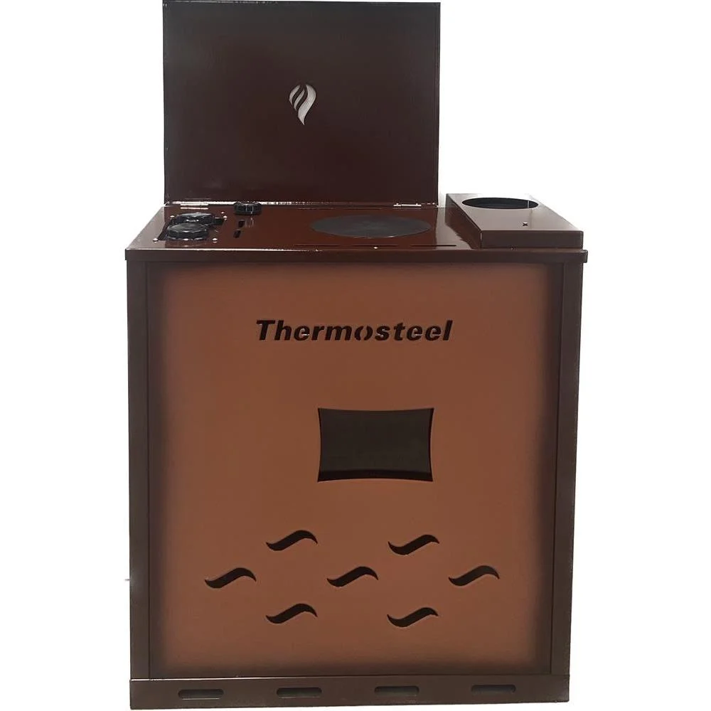Φωτογραφία προϊόντος: ThermoSteel Θερμάστρα - Σόμπα πετρελαίου εμαγιέ Κοράλ-Καφέ / D12000