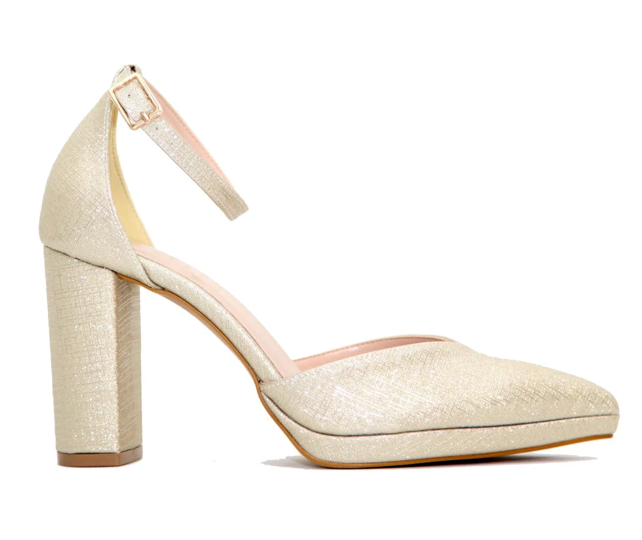 Φωτογραφία προϊόντος: Ellen Shoes 84547 Γυναικεία Γόβα από Eco σε Χρυσό χρώμα