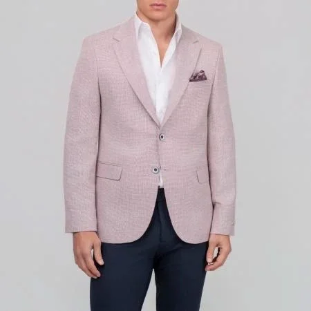 Φωτογραφία προϊόντος: Andrianopoulos Fashion Stores since 1930 Ανδρικό Σχεδιαστικό Λινό Σακάκι σε Απόχρωση «Σάπιο Μήλο» – Andrianopoulos