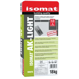Φωτογραφία προϊόντος: Κόλλα πλακιδίων Isomat AKLIGHT 0572/3.1 18kg C2 TE S1 λευκή