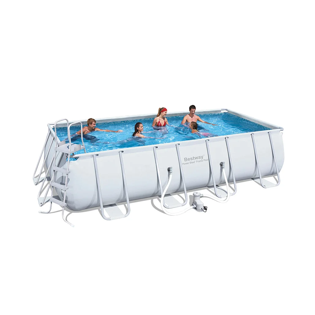 Φωτογραφία προϊόντος: BESTWAY INTERNATIONAL LIMITED Bestway Πισίνα PVC με Μεταλλικό Σκελετό & Αντλία Φίλτρου 549x274x122εκ. 56466 POWER STEEL RECT.FRAME POOL 549Χ274Χ122CM