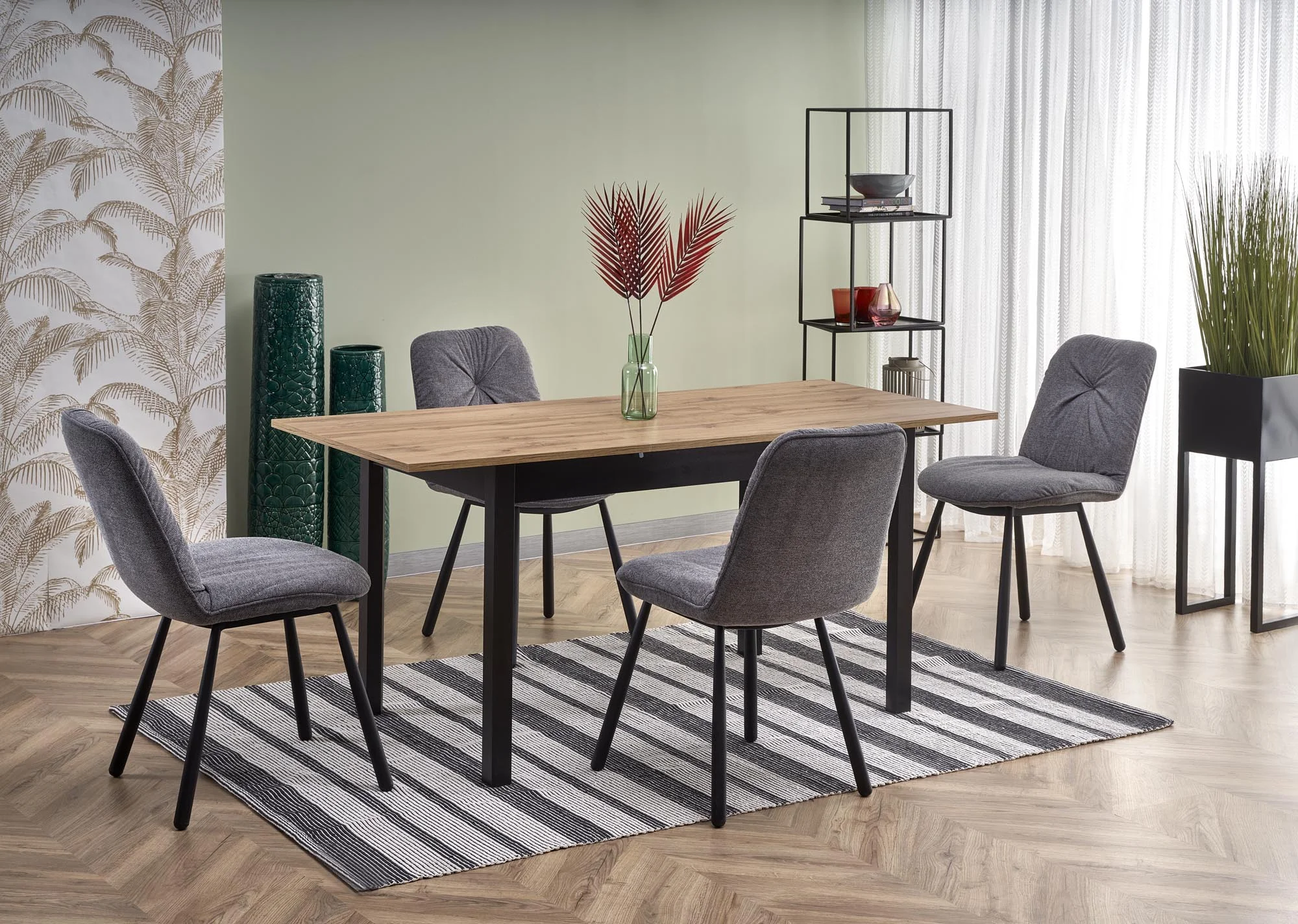 Φωτογραφία προϊόντος: GREG table, color: wotan oak/black DIOMMI V-PL-GREG-ST