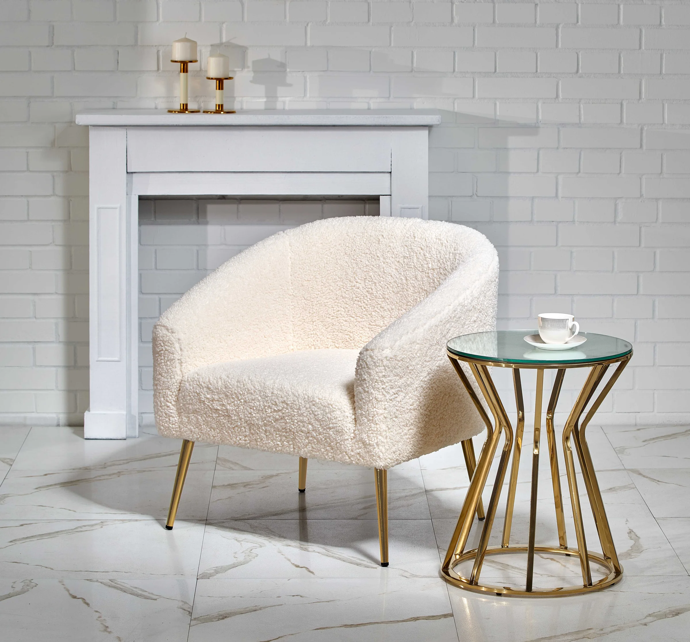 Φωτογραφία προϊόντος: GRIFON leisure armchair cream / gold DIOMMI V-CH-GRIFON-FOT-KREMOWY