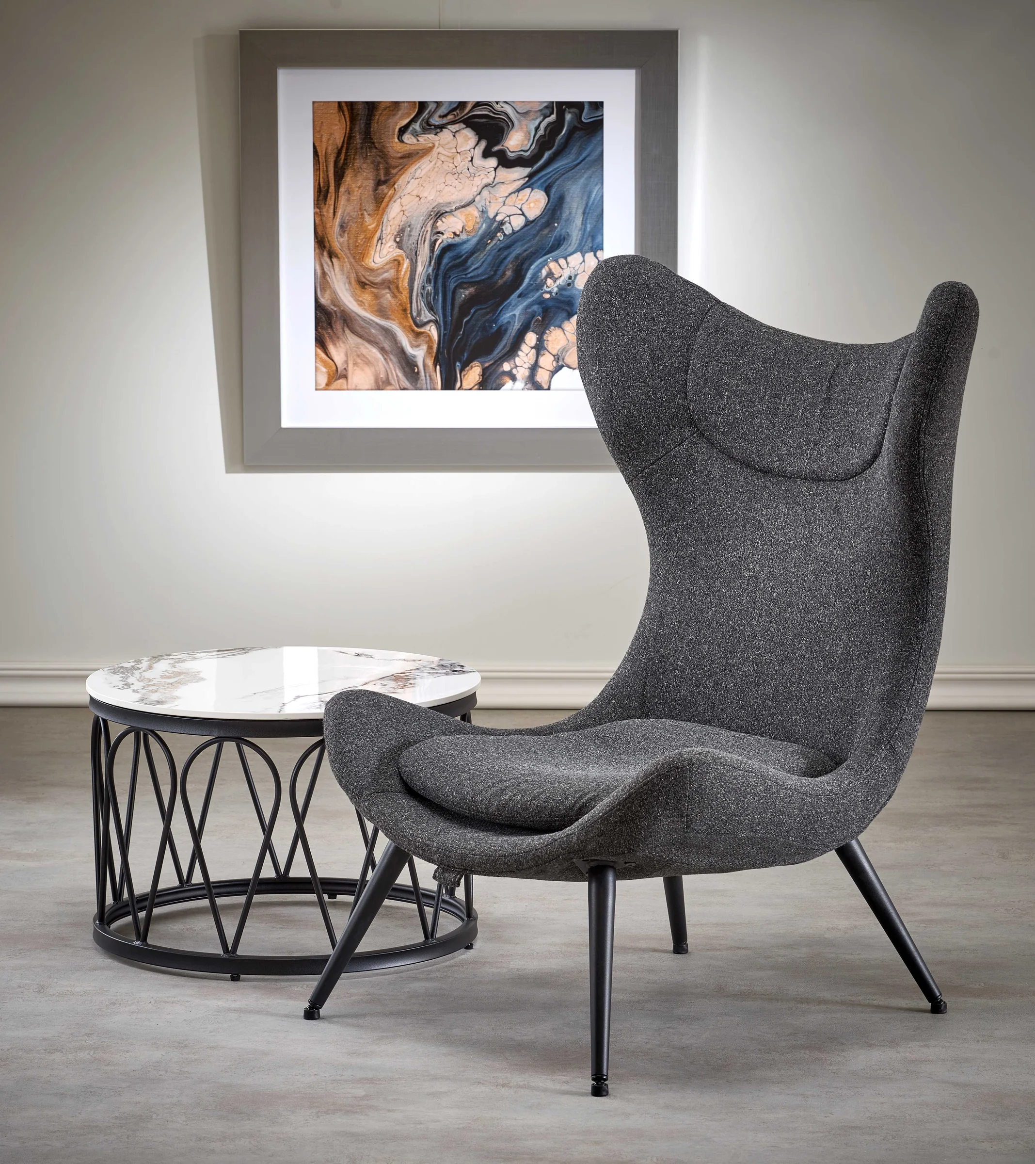Φωτογραφία προϊόντος: ATLANTIS leisure armchair dark grey/ black DIOMMI V-CH-ATLANTIS-FOT