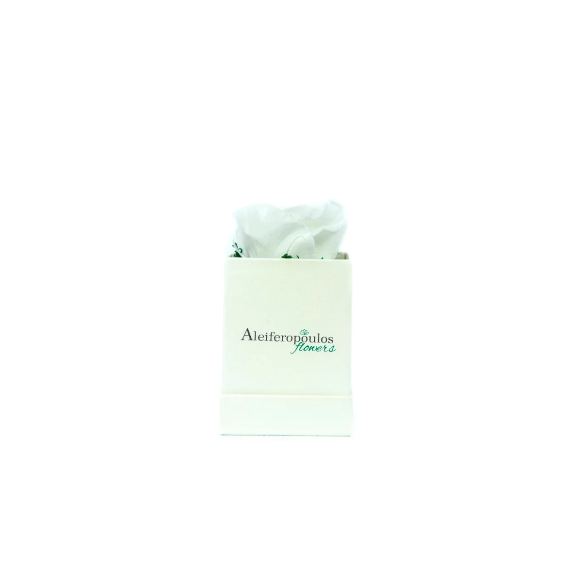 Φωτογραφία προϊόντος: Aleiferopoulos Flowers Dejuiced Forever White Rose In Ecru Box Forever Rose (RB118)