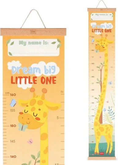 Φωτογραφία προϊόντος: LEGAMI WALL-HANGING HEIGHT CHART - DREAM BIG, LITTLE ONE - GIRAFFE