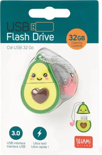 Φωτογραφία προϊόντος: LEGAMI 32 GB USB FLASH DRIVE - USB FLASH DRIVE - AVOCADO