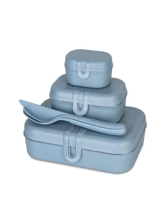 Φωτογραφία προϊόντος: KOZIOL LUNCH BOX SET + CUTLERY SET PASCAL READY NATURE FLOWER BLUE (ΣΕΤ ΦΑΓΗΤΟΥ)