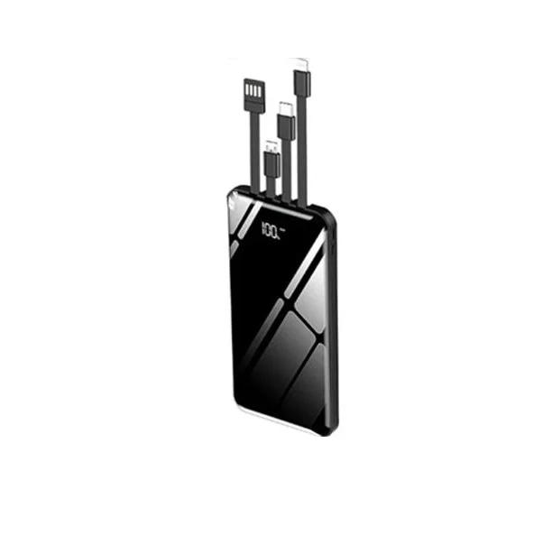 Φωτογραφία προϊόντος: OEM Andowl PowerBank 12000mAh με Ενσωματωμένα Καλώδια & Οθόνη LED Q-DC110 Μαύρο