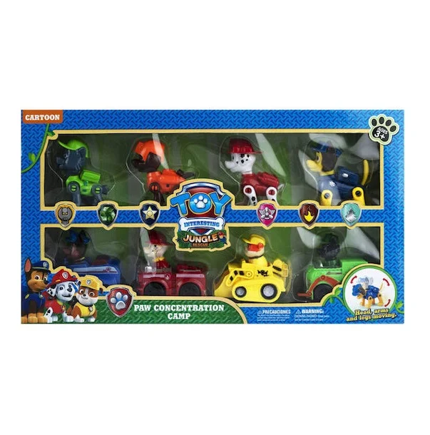Φωτογραφία προϊόντος: OEM Παιχνίδι Paw Patrol Jungle Rescue Μινιατούρα 8 Τεμχ XZ-868
