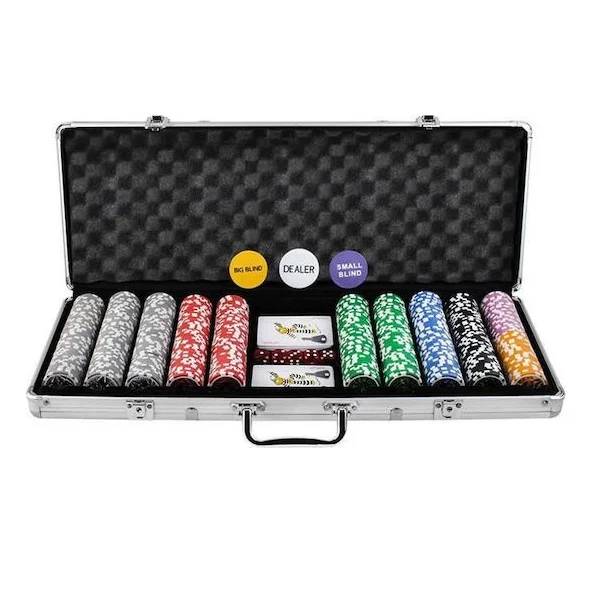 Φωτογραφία προϊόντος: OEM SPM Σετ 500 Μάρκες Poker 10gr σε Βαλίτσα με 5 Τράπουλες και Τσόχα 9538