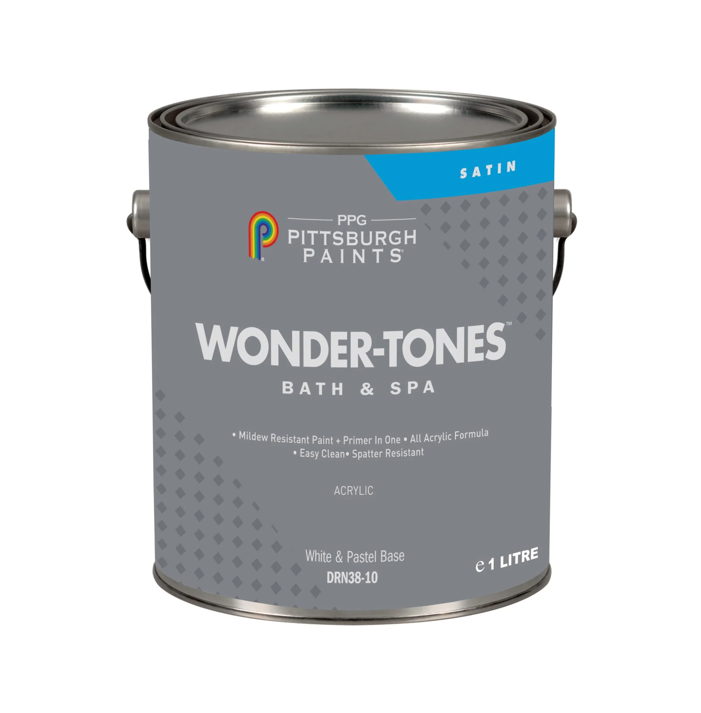 Φωτογραφία προϊόντος: PPG Wonder-Tones Αντιμουχλικό Σατινέ Ακρυλικό Χρώμα για Μπάνιο + Σπα 3lt DRN 38 Pittsburgh Paints