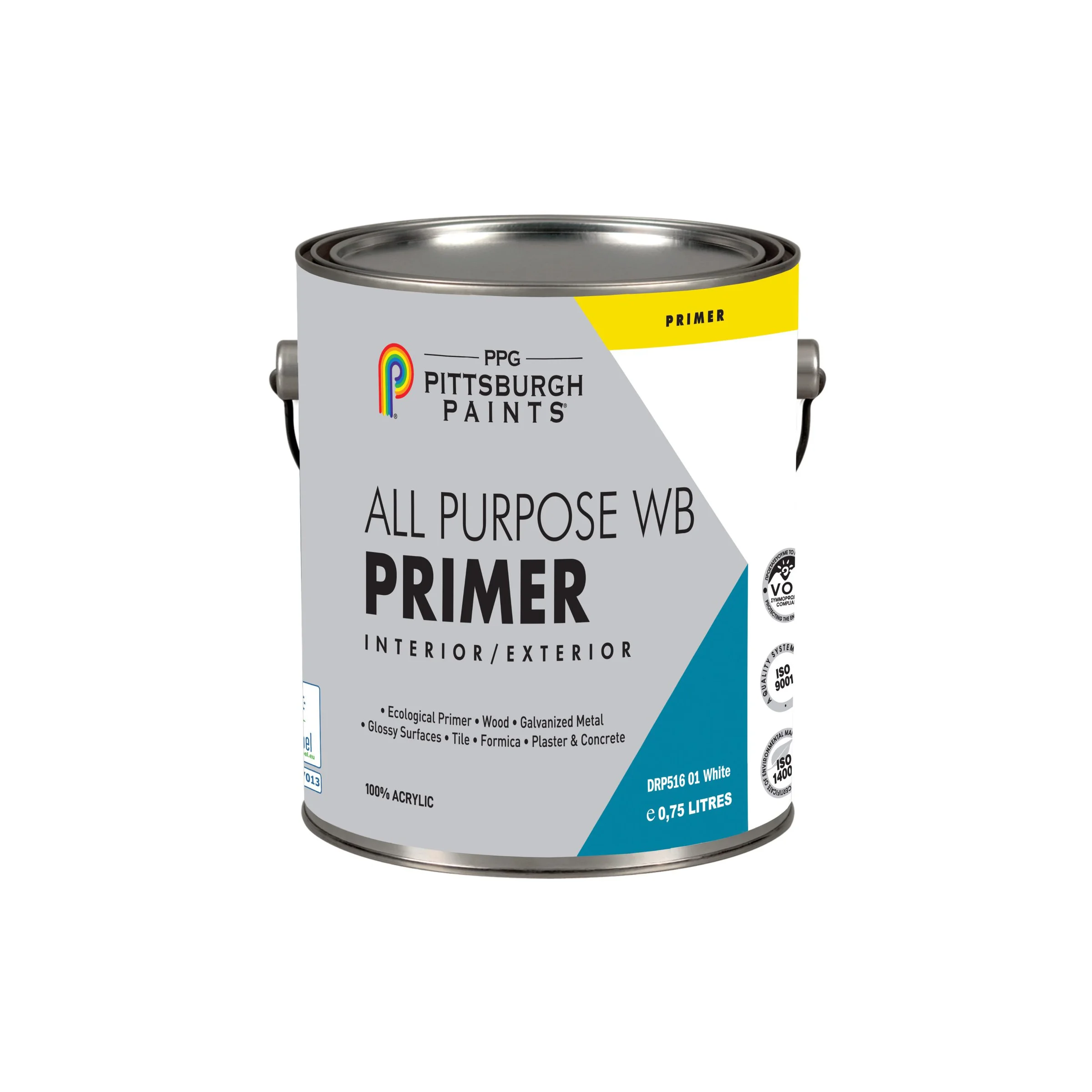 Φωτογραφία προϊόντος: PPG Eco All Purpose WB Primer Οικολογικό Ακρυλικό Υπόστρωμα Πολλαπλών Χρήσεων Νερού DRP 516 Pittsburgh Paints 2.5lt